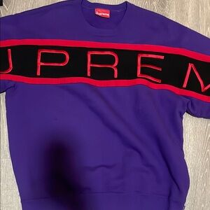 Supreme Purple and Red Men's Sweater
